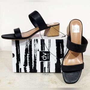 DV Dolce Vita Sharona Block Heel Strap Sandal Black Women's Size 11 NIB NWT